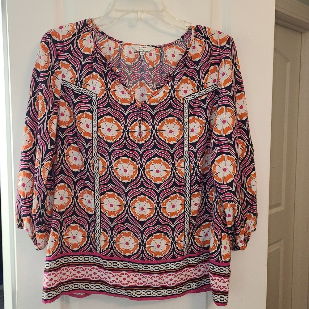 Crown & Ivy Boho Peasant Blouse - Picture 3 of 10